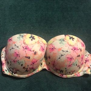 PINK 34D Strapless Push-up Bra